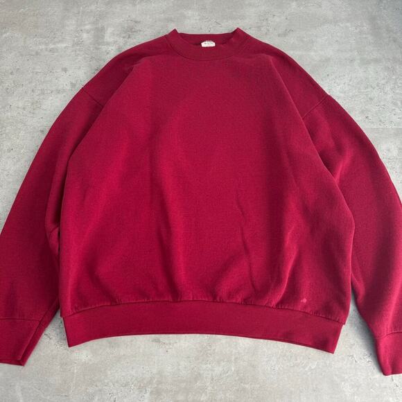 Fruit of the Loom Other - Vintage Blank Maroon Crewneck Sweatshirt Made in USA Mens Size XL